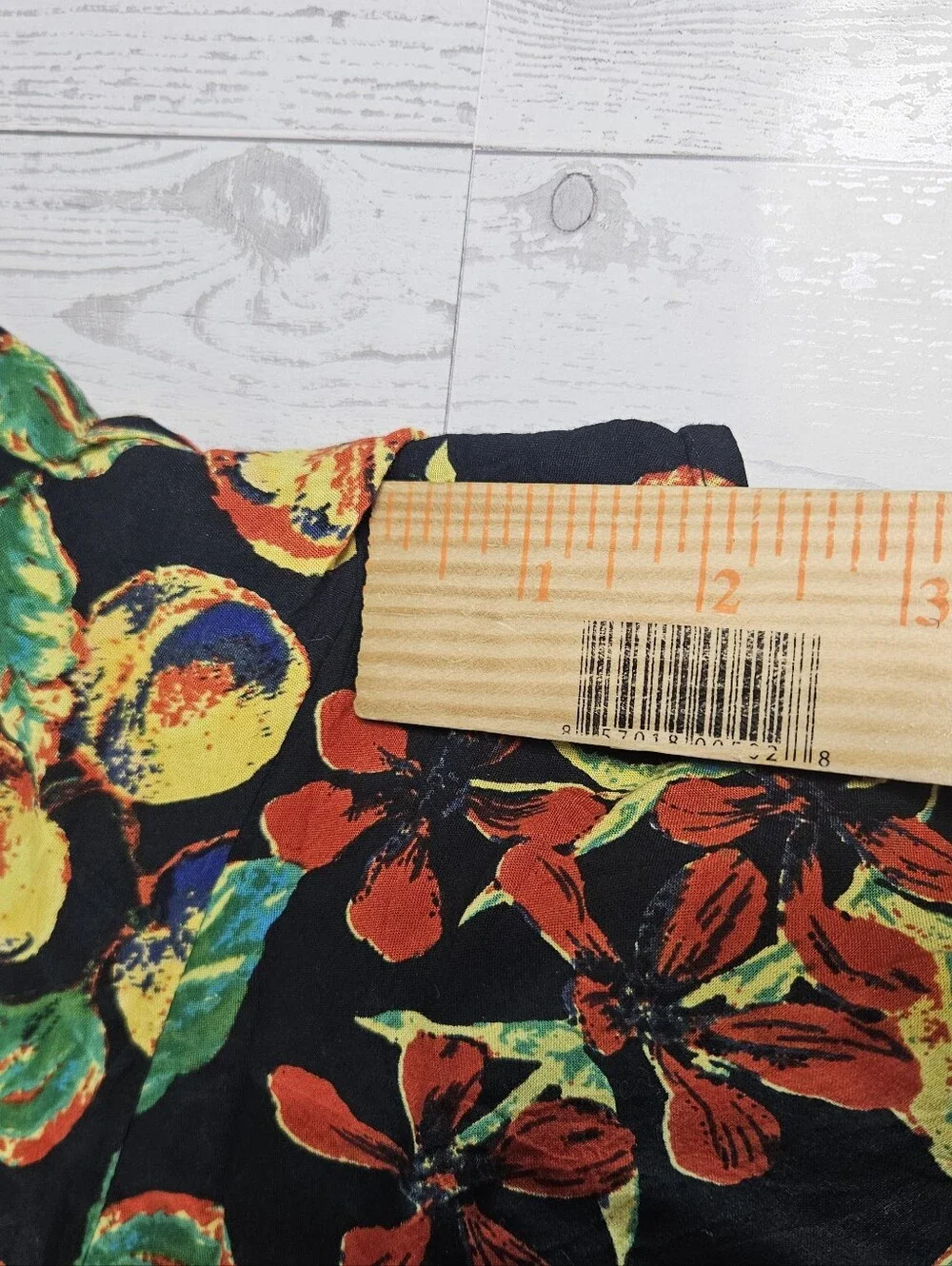 Free People Romper Womens XS Black Yellow Coral Tides Halter Fruit Floral Casual